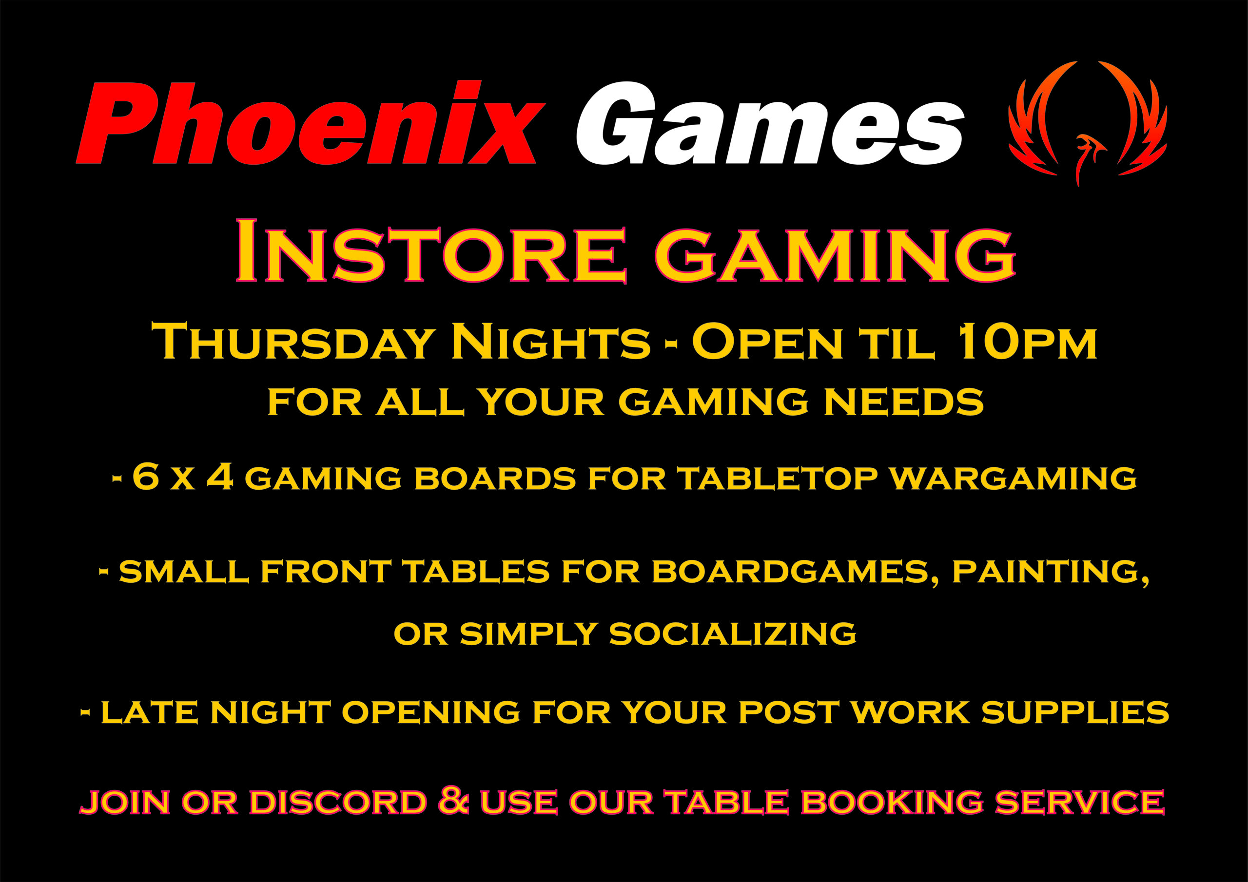 Phoenix Games in-store gaming